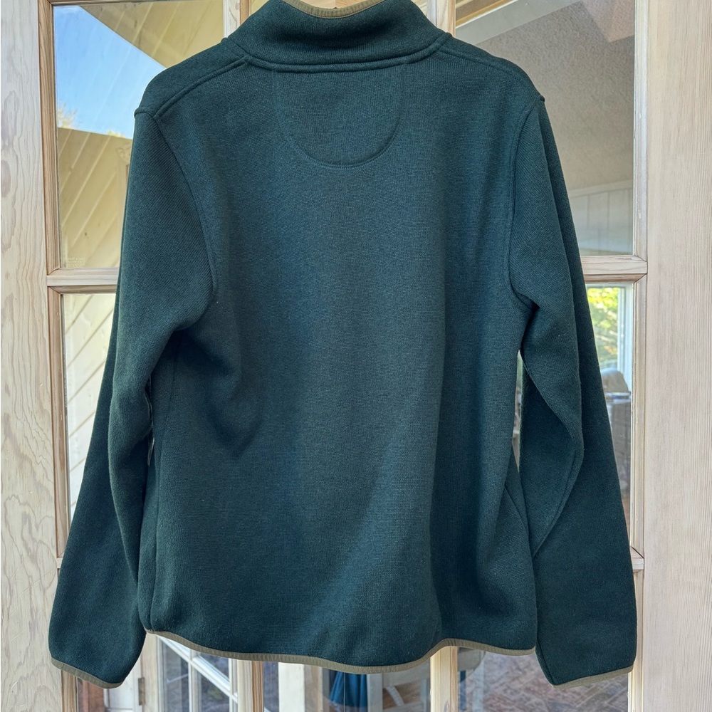 L.L. Bean Men's Sweater Fleece Pullover (Size M) in dark green - Picture 2 of 6